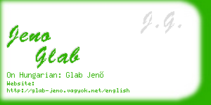 jeno glab business card