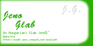 jeno glab business card